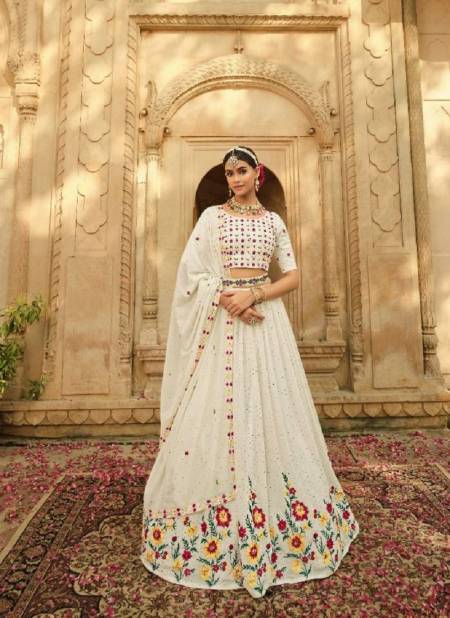 White Colour Bridesmaid Vol 21 Shubhkala New Latest Designer Ethnic Wear Georgette Lehenga Choli Collection 2172